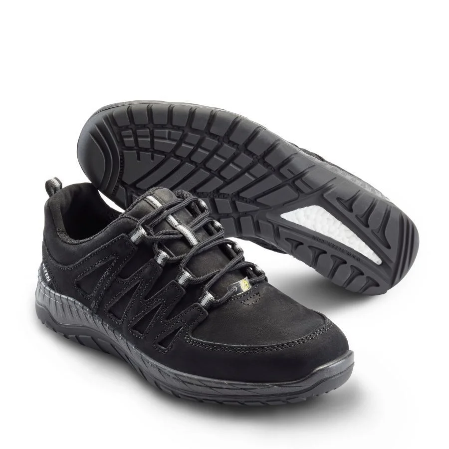 Arbeidssko Maddox Black Leather Low – Elten, Arbeidssko, Nye Sko