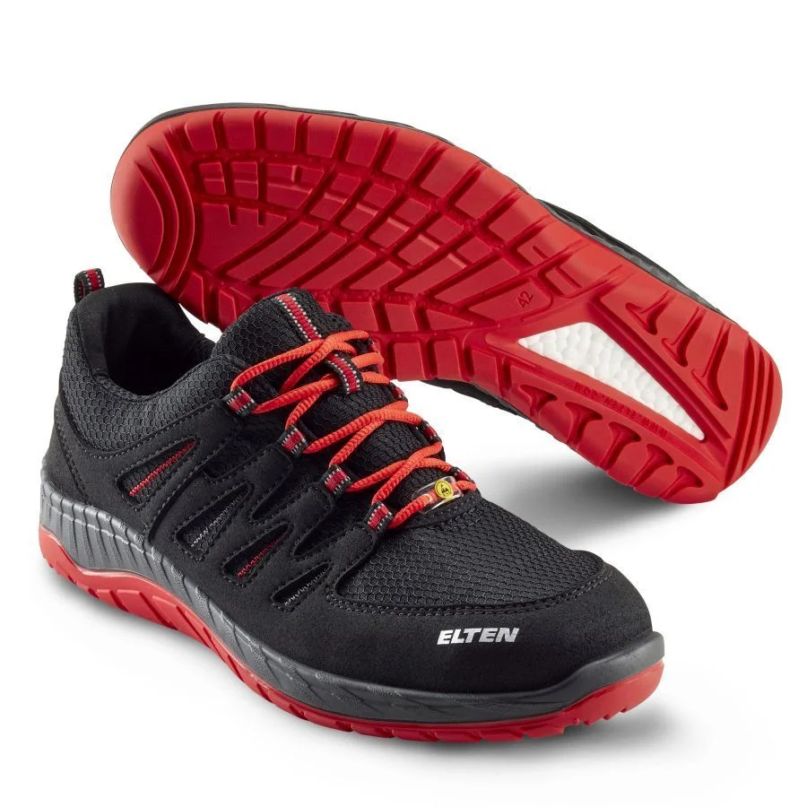 Arbeidssko Maddox Black-Red Low – Elten, Arbeidssko, Nye Sko